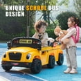thumbnail image 3 of TOBBI 12V 2 Seater Kids Electric Ride On Toy School Bus, Ride On Car w/Remote Control for Toddlers 3-8 Years,Yellow, 3 of 9