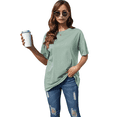 thumbnail image 2 of Camiseta Básica de Corta con Cuello en V, Color Verde Frijol, Talla M, 2 of 5