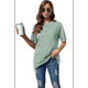 thumbnail image 2 of Camiseta Básica de Corta con Cuello en V, Color Verde Frijol, Talla M, 2 of 5