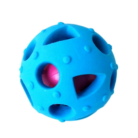 Toy Ball Feeder Justdolife Pet Feeder 2.76'' Hollow Dog Ball Treat Dispensing Dog Toy Interactive Toy for Dogs and Cats ()