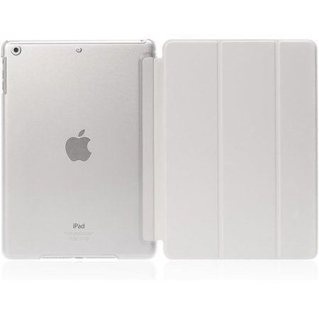 Case Fit iPadPro 10.5 - Translucent Frosted Back Protector with Slim Lightweight Smart Shell Stand Cover Fit Apple iPad Mini 1/2 / 3 Tablet, (with Auto Wake/Sleep) - White