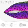 thumbnail image 5 of Fotbe Animal Paw Rainbow Pattern Velvet Decorative Throw Pillow Covers with Elegant Piping, Soft Plush Cushion Cover for Sofa, Bed, Car, Office-20"x20", 5 of 8
