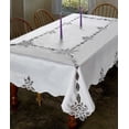 thumbnail image 2 of Violet Linen Betenburg Lace Design Oblong/Rectangle Tablecloth, 70" x 88", White, 2 of 2