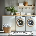 thumbnail image 3 of Laundry Room Rug Runner, 20"x59" Non Slip Laundry Rugs, White Farmhouse Washable Floor Laundry Mats for Laundry Room, Mudroom, Kitchen, Washroom, Bathroom, Hallway Area Rugs Decor, 3 of 7