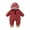 Red, variant on Dealovy Newborn Boys Girls Clothes Toddler Baby Fleece Onesie Footed Snowsuits Infant Jumpsuit Winter Hooded Romper