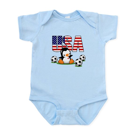 CafePress - USA Soccer Body Suit - Baby Light Bodysuit, Size Newborn - 24 Months