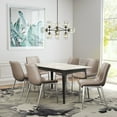 thumbnail image 5 of Magnus Dining Chair Brown & Silver Dining Chair, Modern Style, Plush and durable faux leather fabric, Plywood, Indoor Dining, 5 of 11