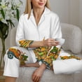 thumbnail image 6 of Pajamas for Women Set - Thanksgiving Truck Comfy Long Sleeve Button Up Pajama Sets for Women 2 Piece, Soft Sleepwear Nightwear Pjs Lounge Sets for Women with Pockets, 6 of 6