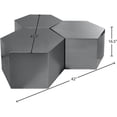 thumbnail image 3 of Meridian Furniture Table Basse Modulaire Hexagonale Chromée Brossée 3 Pcs, 3 of 3