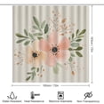 thumbnail image 2 of 4 Piece Shower Curtain Sets with Non-Slip Rugs Toilet Lid Cover and Bath Mat Pastel Pink And Beige Watercolor Floral Bouquet Durable And Waterproof Mother's Day Summer for Bathroom Decor, 2 of 8