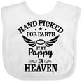 thumbnail image 3 of Inktastic Handpicked for Earth by My Pappy in Heaven with Angel Wings Boys or Girls Baby Bib, 3 of 4