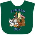 thumbnail image 3 of Inktastic Farmer Boy with Happy Farm Animals Boys or Girls Baby Bib, 3 of 4