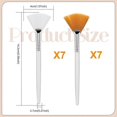 thumbnail image 2 of 14 Pcs Fan Brushes for Facial Soft Makeup Brushes Esthetician Makeup Cosmetic Multi Use Mask Acid Applicator Esthetician Brush Cosmetic Tools for Glyc, 2 of 4