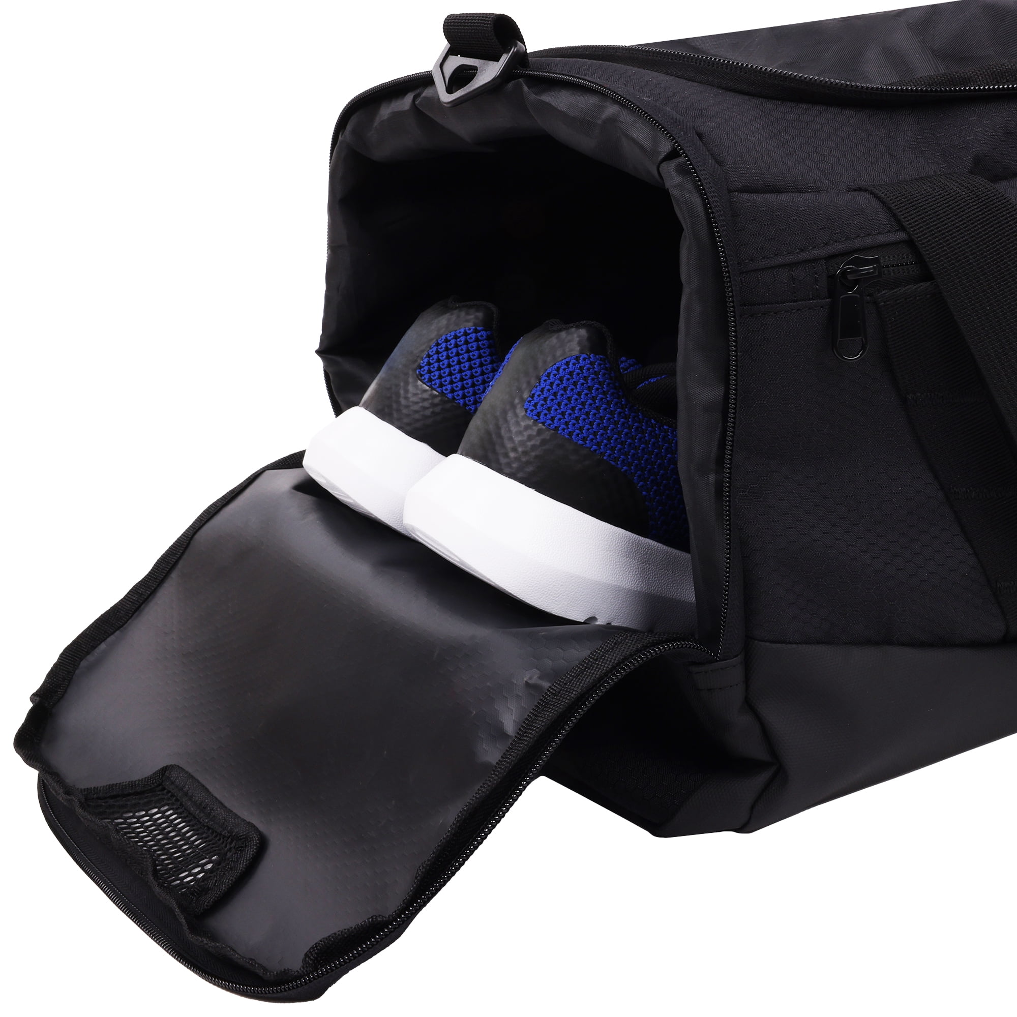UFC Gym Bag, 18 Inch Carry On Medium Travel Duffel Bag for Men and Women, Shoe Compartment, MMA Workout Equipment and Sports Accessories, Black