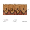 thumbnail image 5 of VHC Brands Stratton Primitive Star Layered Valance 20x60 Country Curtain, Tan, 5 of 5