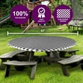 thumbnail image 3 of Sorfey Round Dining Table Cover Fitted Checkered Vinyl Table Cloth, Black 42” x 54”, 3 of 6