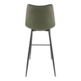 thumbnail image 5 of Moe's Home Collection Alibi 30" Vegan Leather Barstool in Dark Green (Set of 2), 5 of 8