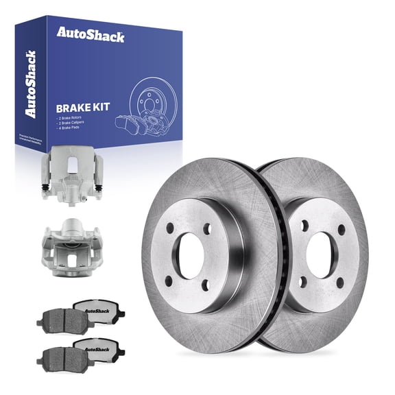 AutoShack Front Brake Rotors Ceramic Brake Pads Calipers | Replacement for 2005-2010 Chevrolet Cobalt 2003-2007 Saturn Ion 2005-2006 Pontiac Pursuit 2007-2009 G5 2.2L 2.4L FWD | 8-PC Brake Kit