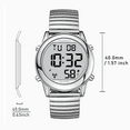 thumbnail image 4 of Hearkent Atomic Digital Talking Watch For Elderly Receives US signals Automatic Time And Date correction Big Numbers Easy To See Loud And Clear Male English Speaking (SILVER), 4 of 6