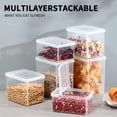 thumbnail image 3 of YIKA Tupperware Container Refrigerator Storage Box Five Grain And Miscellaneous Grain Fresh-keeping Box Snack Sealing Box Organizing Box Kitchen Food Grade Transparent Household Use Kitchen Storage B, 3 of 9