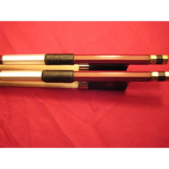 2 Full-size Violin Bows: Advanced Brazilwood Violin Bow, Fully Lined, Ebony Frog