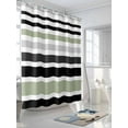 thumbnail image 3 of Abstract Striped Shower Curtain, Sage Green Black White Bathroom Decor Curtains Set with Hooks, Waterproof Fabric Home Accessories， Stall 36 X 78 Inch, 3 of 6