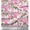 thumbnail image 1 of Soimoi Rayon Fabric Leaves & Flower Floral Print Fabric by The Yard 42 Inch Wide, 1 of 1