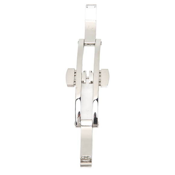 Hebilla de acero inoxidable para correa de reloj, cierre plegable con botón pulsador, accesorio de repuesto para correa de acero de 4 x 22 mm.