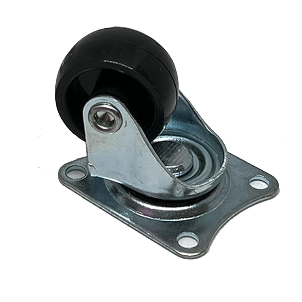 FRKSMD-8 Pack 1" Swivel Caster Wheels Rubber Base with Top Plate & Bearing,Small Casters Trolley Wheels (8)