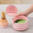 thumbnail image 3 of Tazón de cerámica Matcha YumiPlus Peach Pink de 450 ml con caño, 3 of 7