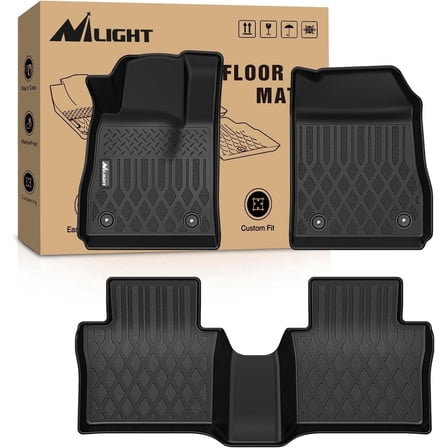 Nilight TPE Floor Mats for Chevy Impala 2014 2015 2016 2017 2018 2019 2020 All Weather Custom Fit Heavy Duty Floor Liners
