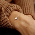 thumbnail image 3 of Pulsera Ursteel con inicial plateada ajustable de 20 cm para mujer, 3 of 6