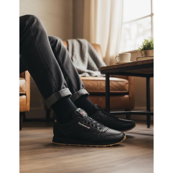 Tenis Reebok Hombre Classic Leather Negro Casual negro 6,0 MX