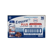Ensure Plus Meal Replacement Nutrition Shake, Milk Chocolate, 16g Protein, 8 fl oz - 16 Pack