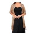 thumbnail image 1 of Minnieouse Bufanda brillante de lujo, chal para sombra de protección solar, hilo fino femenino, borla de encaje hueco largo, capas de boda, bufandas Ropa, zapatos y accesorios Miscelánea Dorado Minnieouse AP015060-07, 1 of 6