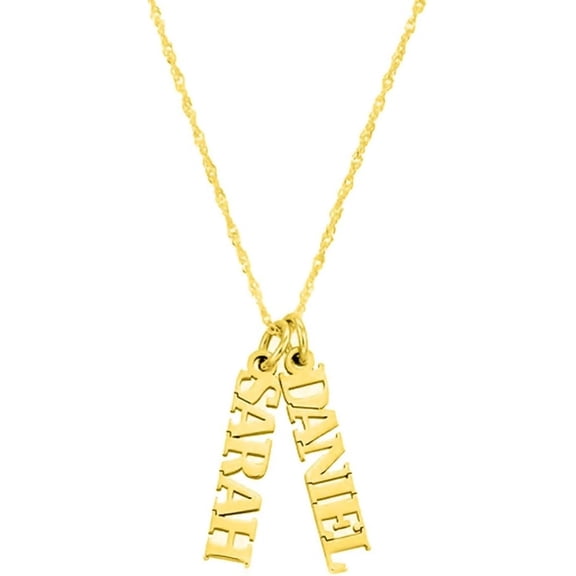 Zephyriana Custom Vertical Name Pendant Necklace, Personalized Custom Stainless Steel Name Pendant for Her Him,Vertical Pendant Jewelry Gift