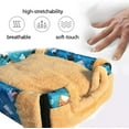 thumbnail image 3 of Rabbit Bed Tent Large Sleeping House Warm Fleece Hideout Foldable Cave Winter Hut for Rabbits Chinchillas Guinea Pigs Ferrets Hedgehogs Rats and Cats (Sky Blue), 3 of 6