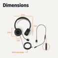 thumbnail image 5 of Auriculares con micrófono Amazon Basics con cable, plegables, negros, supraaurales, 5 of 5