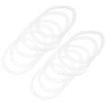 thumbnail image 1 of White 20 Pcs Mason Jars Rubber Sealing Rings Gasket Wide Mouth, 1 of 6