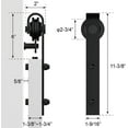 thumbnail image 3 of WINSOON 13FT Single Sliding Barn Door Hardware Closet Kit Rustic J Style Hanger Black Finish, 3 of 7