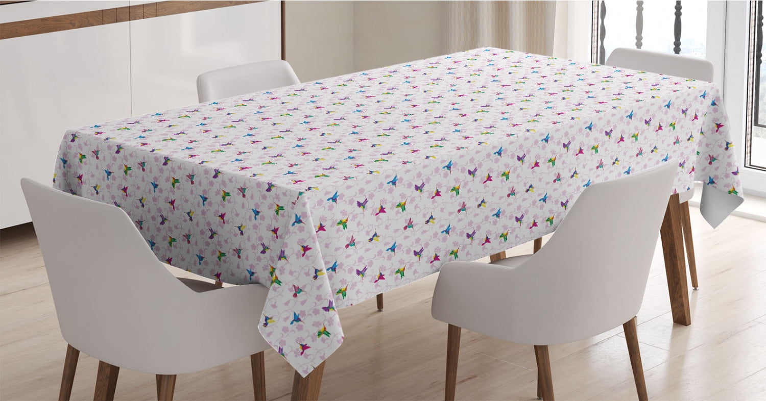 Purple Grey Pale Blue Floral Ornamental Bugs Best of Luck Insects of Nature with Leaf Patterns 60 X 84 Dining Room Kitchen Rectangular Table Cover Ambesonne Ladybug Tablecloth 
