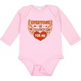 thumbnail image 3 of Inktastic Everyone is Thankful for Me with Heart and Leaves Boys or Girls Long Sleeve Baby Bodysuit, 3 of 5
