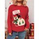 thumbnail image 5 of Suéteres Navideños Feos para Mujer, Suéteres Gráficos de Larga, Suéteres Casuales de Punto para Otoño e Invierno para Mujer Rojo S, 5 of 9