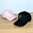 thumbnail image 3 of Gorra de béisbol con aro de cadena distintivo para mujer Gorra de viaje para estudiantes Gorra parasol para primavera/verano que combina con todo, 3 of 6