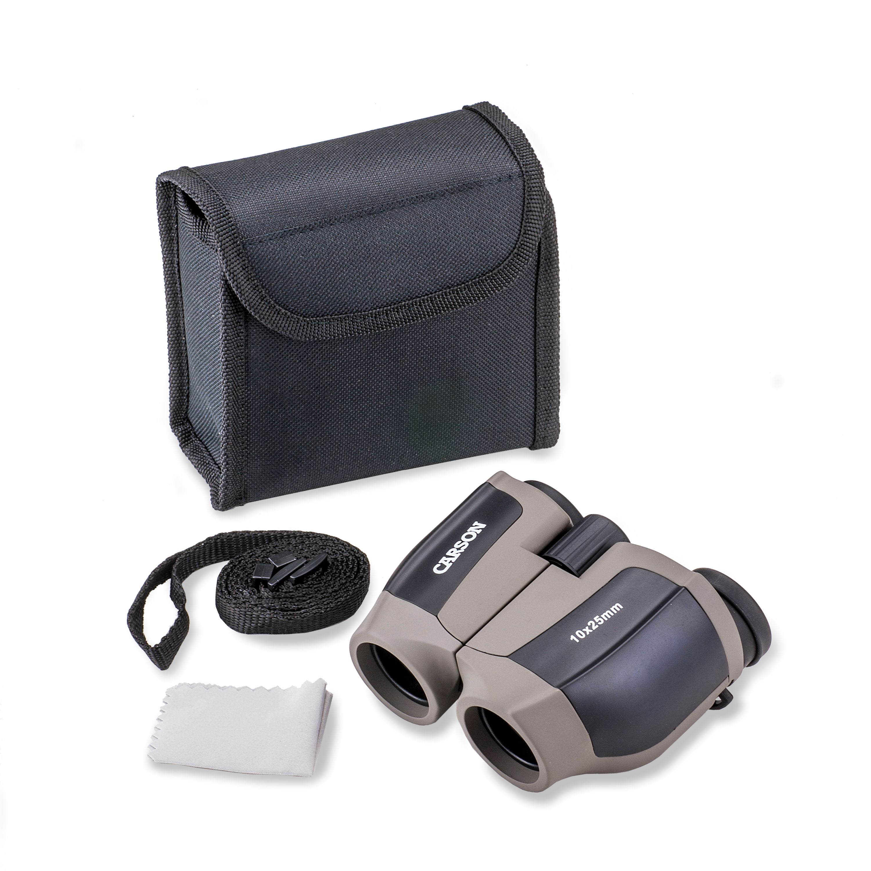 Carson Scout Plus 10x25mm Magnification Porro Prism Binoculars Compact and Lightweight Binoculars
