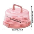thumbnail image 2 of Round Cake Carrier with Lid, 10-Inch Portable Cake Holder & Cupcake Container, BPA-Free Cake Storage Box with Handles, Two-Sided Base for Dessert Cookies Nuts and Fruits, 2 of 4