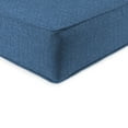 thumbnail image 4 of Jordan Manufacturing 46.5" x 24" McHusk Capri Blue Crosshatch Rectangular Outdoor Deep Seat Chair Cushion Set with Welt, 4 of 10