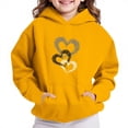 thumbnail image 2 of zbxnLI Boys Girls Long Sleeve Hoodie Heart Graphic Hooded Sweatshirt Cute Pullover Top with Pocket, 2 of 4