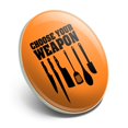 thumbnail image 2 of Choose Your Weapon Chef Baker Kitchen Tools Knife Spatula Metal 1.1" Tie Tack Hat Lapel Pin Pinback, 2 of 4