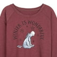 thumbnail image 3 of Disney Winnie The Pooh - Eeyore Winter Is Wonderful Christmas - Women's Lightweight French Terry Long Sleeve Shirt, 3 of 5